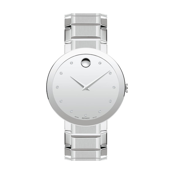 Movado Sapphire Stainless Steel Men's Watch 607587