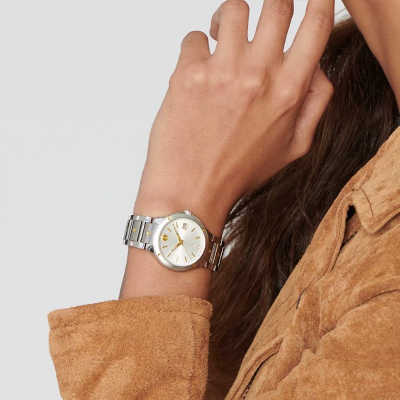 Main Image 4 of Movado S.E. Stainless Steel Two-Tone Women's Watch 607516
