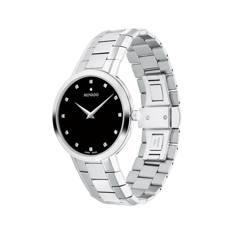 Main Image 2 of Movado Faceto Diamond Marker Men's Watch 0607865