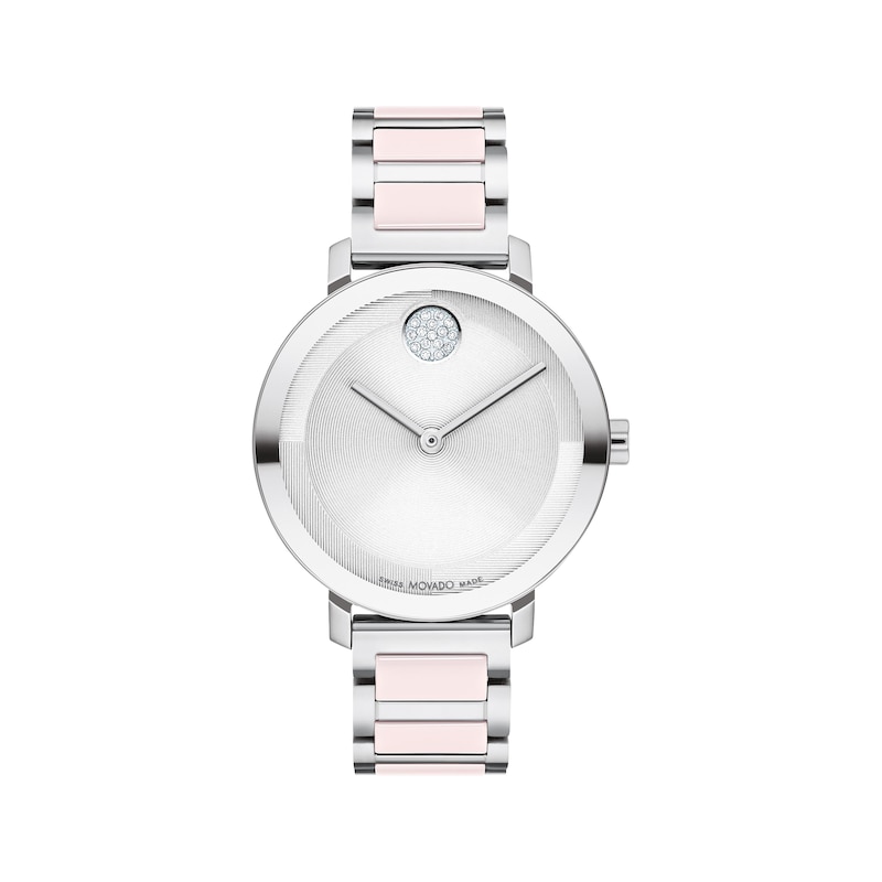 Movado BOLD Evolution 2.0 Pink Ceramic Inserts Women's Watch 3601236