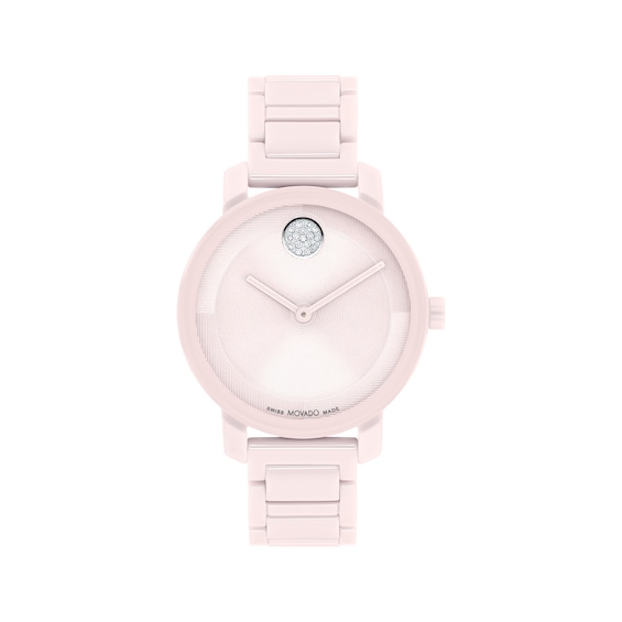 Movado BOLD Evolution 2.0 Pink Ceramic Women's Watch 3601234