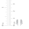 Thumbnail Image 5 of Diamond Three-Row Staggered Huggie Hoop Earrings 1/4 ct tw 10K White Gold