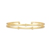 Thumbnail Image 1 of Two-Row Beaded Cuff Bracelet 24K Yellow Gold Vermeil Sterling Silver