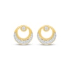 Thumbnail Image 2 of Diamond Circle Stud Earrings 1/8 ct tw 10K Yellow Gold