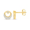 Thumbnail Image 3 of Diamond Circle Stud Earrings 1/8 ct tw 10K Yellow Gold