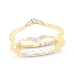 Now + Forever Diamond Chevron Enhancer Ring 1/10 ct tw 14K Yellow Gold
