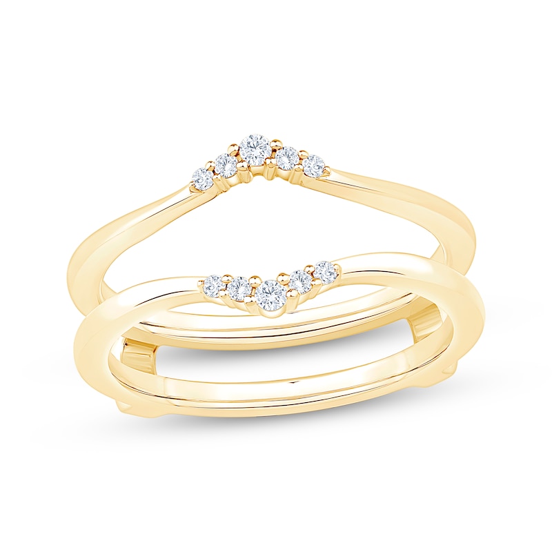 Main Image 1 of Now + Forever Diamond Chevron Enhancer Ring 1/10 ct tw 14K Yellow Gold