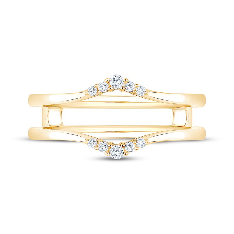 Main Image 3 of Now + Forever Diamond Chevron Enhancer Ring 1/10 ct tw 14K Yellow Gold