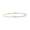 Thumbnail Image 1 of STUDIO BY KAY Round-Cut Diamond Solitaire Half and Half Bracelet 1/6 ct tw 24K Yellow Gold Vermeil Sterling Silver 7"