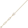 Thumbnail Image 2 of STUDIO BY KAY Round-Cut Diamond Solitaire Half and Half Bracelet 1/6 ct tw 24K Yellow Gold Vermeil Sterling Silver 7"