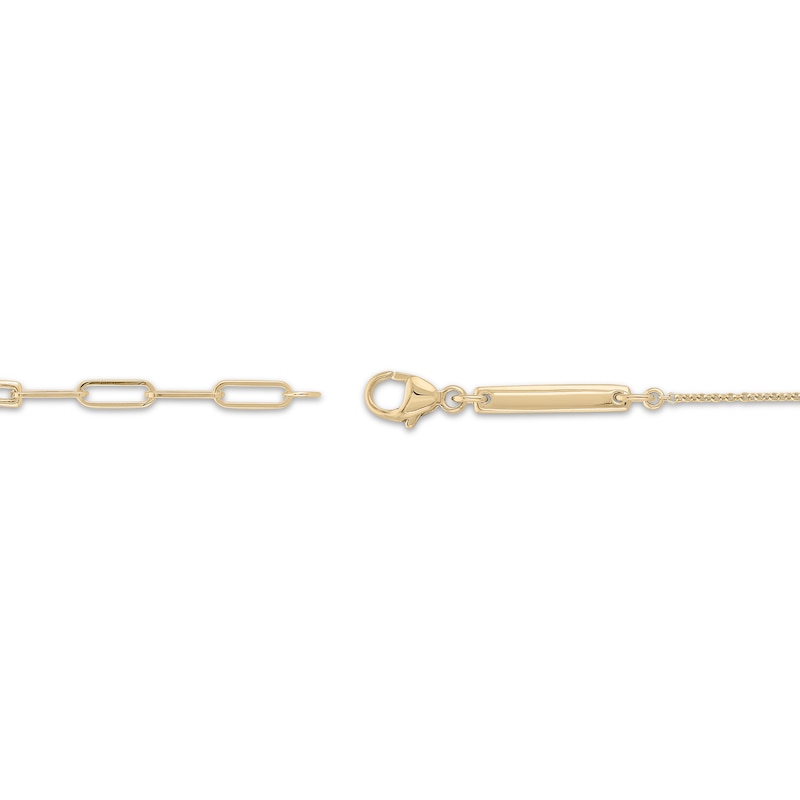 Main Image 3 of STUDIO BY KAY Round-Cut Diamond Solitaire Half and Half Bracelet 1/6 ct tw 24K Yellow Gold Vermeil Sterling Silver 7"