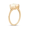 Thumbnail Image 2 of Octagon-Cut Opal & Diamond Ring 1/20 ct tw 10K Yellow Gold