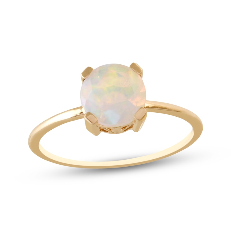 Main Image 1 of Opal Solitaire Ring 10K Yellow Gold