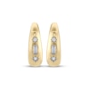 Thumbnail Image 2 of STUDIO BY KAY Baguette & Round-Cut Diamond Hoop Earrings 1/6 ct tw 24K Yellow Gold Vermeil Sterling Silver