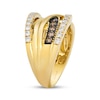 Thumbnail Image 2 of Le Vian Diamond Crossover Multi-Row Ring 7/8 ct tw 14K Honey Gold