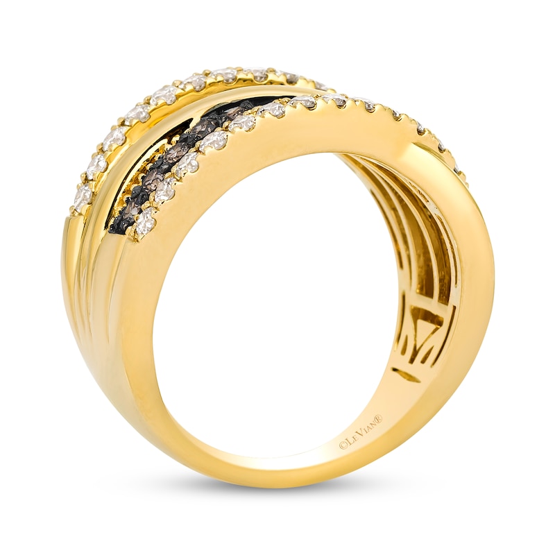 Main Image 3 of Le Vian Diamond Crossover Multi-Row Ring 7/8 ct tw 14K Honey Gold