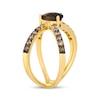 Thumbnail Image 2 of Le Vian Kiss Collection Chocolate Quartz "X" Crossover Ring 1/2 ct tw Diamonds 14K Honey Gold