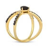 Thumbnail Image 3 of Le Vian Kiss Collection Chocolate Quartz "X" Crossover Ring 1/2 ct tw Diamonds 14K Honey Gold