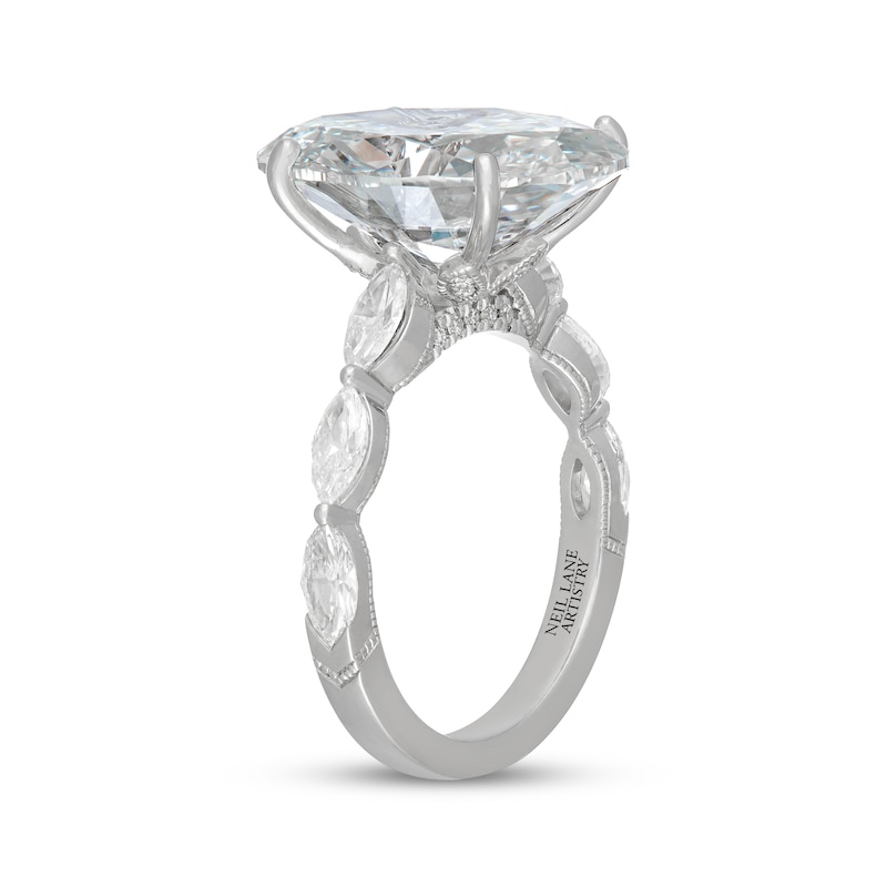 Main Image 2 of Neil Lane Artistry Oval-Cut Lab-Grown Diamond Engagement Ring 10 ct tw 14K White Gold