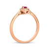 Thumbnail Image 3 of Le Vian Pear-Shaped Ruby Ring 1/15 ct tw Diamonds 14K Strawberry Gold