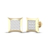 Thumbnail Image 1 of STUDIO BY KAY Men's Lab-Grown Diamond Rhombus Stud Earrings 1/2 ct tw 24K Yellow Gold Vermeil Sterling Silver