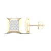 Thumbnail Image 3 of STUDIO BY KAY Men's Lab-Grown Diamond Rhombus Stud Earrings 1/2 ct tw 24K Yellow Gold Vermeil Sterling Silver