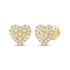 Thumbnail Image 1 of Children's Cubic Zirconia Heart Stud Earrings 14K Yellow Gold