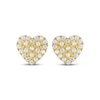 Thumbnail Image 2 of Children's Cubic Zirconia Heart Stud Earrings 14K Yellow Gold