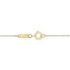 Thumbnail Image 3 of American Blue Sapphire & Cushion-Cut Diamond Necklace 1/20 ct tw 10K Yellow Gold 18"
