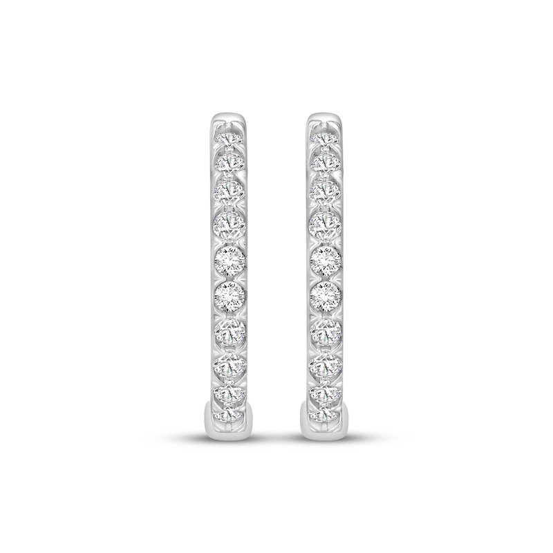 Main Image 2 of KAY Lab-Grown Diamonds Hoop Earrings 1/4 ct tw Sterling Silver