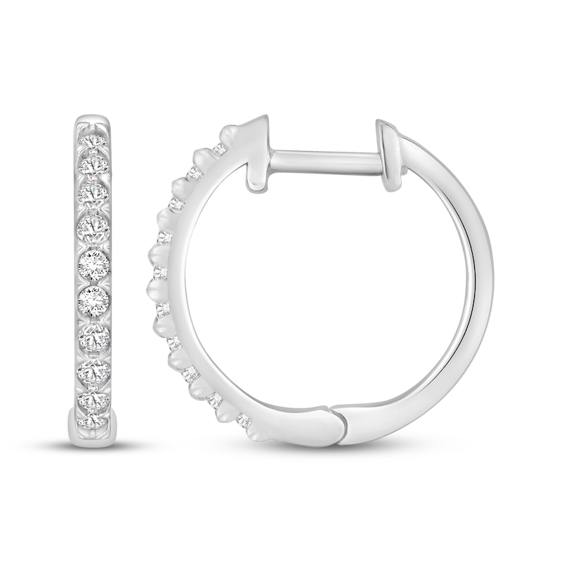 Main Image 3 of KAY Lab-Grown Diamonds Hoop Earrings 1/4 ct tw Sterling Silver
