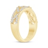 Thumbnail Image 2 of KAY Bow Collection Baguette & Round-Cut Lab-Grown Diamond Anniversary Ring 3/8 ct tw 14K Yellow Gold