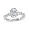 Thumbnail Image 1 of Now + Forever Lab-Grown Diamonds Emerald-Cut Halo Engagement Ring 3/4 ct tw 14K White Gold