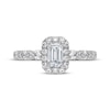 Thumbnail Image 3 of Now + Forever Lab-Grown Diamonds Emerald-Cut Halo Engagement Ring 3/4 ct tw 14K White Gold