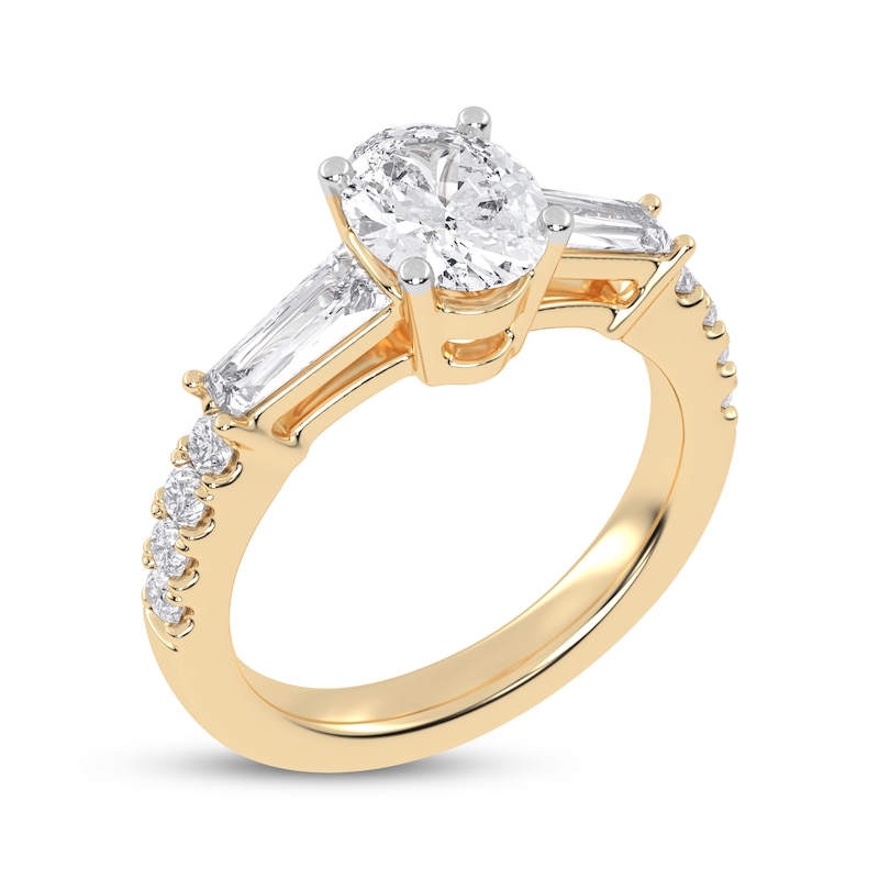 Main Image 2 of Now + Forever Lab-Grown Diamonds Oval-Cut Engagement Ring 1-3/4 ct tw 14K Yellow Gold