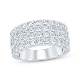 Now + Forever Lab-Grown Diamonds Multi-Row Anniversary Ring 2 ct tw 14K White Gold