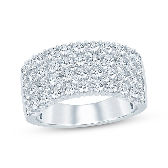 Now + Forever Lab-Grown Diamonds Multi-Row Anniversary Ring 2 ct tw 14K White Gold