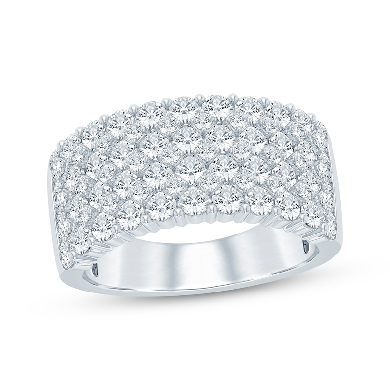 Main Image 1 of Now + Forever Lab-Grown Diamonds Multi-Row Anniversary Ring 2 ct tw 14K White Gold