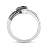 Thumbnail Image 3 of Disney Treasures The Nightmare Before Christmas Black & White Diamond Spiral Ring 1/8 ct tw Sterling Silver