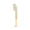 Thumbnail Image 2 of Now + Forever Lab-Grown Diamonds Baguette & Round-Cut Enhancer Ring 1/2 ct tw 14K Yellow Gold