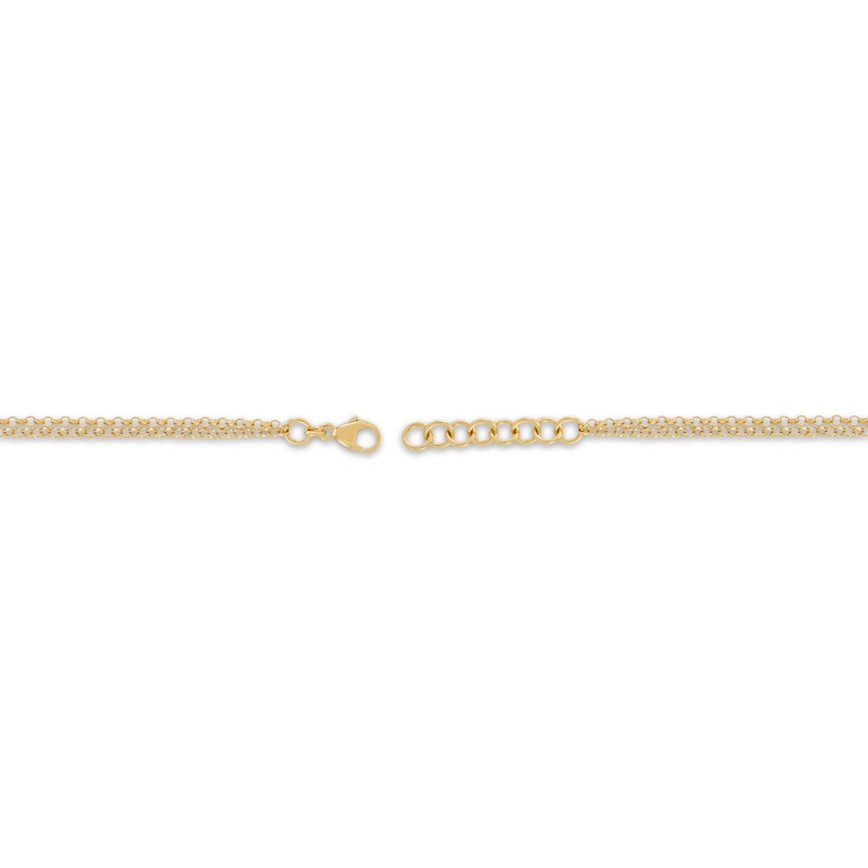 Main Image 4 of STUDIO BY KAY Lab-Grown Diamond Link Bracelet 1/5 ct tw 24K Yellow Gold Vermeil Sterling Silver 7.5"
