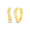 Thumbnail Image 1 of STUDIO BY KAY Lab-Grown Diamond Curve Hoop Earrings 1/6 ct tw 24K Yellow Gold Vermeil Sterling Silver