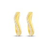 Thumbnail Image 2 of STUDIO BY KAY Lab-Grown Diamond Curve Hoop Earrings 1/6 ct tw 24K Yellow Gold Vermeil Sterling Silver