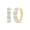 Thumbnail Image 1 of Monique Lhuillier Bliss Marquise & Round-Cut Lab-Grown Diamond Hoop Earrings 1/2 ct tw 24K Yellow Gold Vermeil Sterling Silver