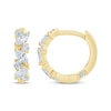 Thumbnail Image 3 of Monique Lhuillier Bliss Marquise & Round-Cut Lab-Grown Diamond Hoop Earrings 1/2 ct tw 24K Yellow Gold Vermeil Sterling Silver
