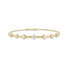 Thumbnail Image 1 of Milestones Lab-Grown Diamond Station Bracelet 1-1/2 ct tw 10K Yellow Gold 7.25"