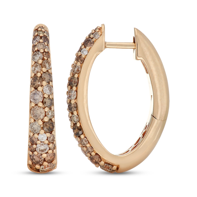 Main Image 3 of Neil Lane Desert Diamonds Scatter Hoop Earrings 1 ct tw 10K Yellow Gold