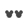 Thumbnail Image 2 of Disney Treasures Mickey Mouse Black Diamond Stud Earrings 1/5 ct tw Black Rhodium-Plated Sterling Silver