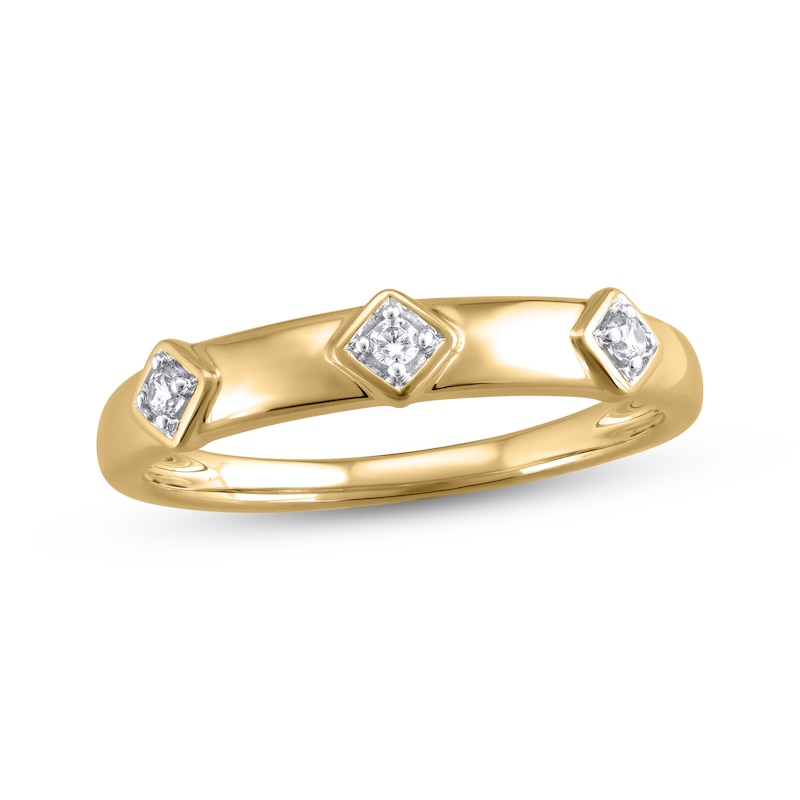 Main Image 1 of STUDIO BY KAY Stackable Diamond Fashion Ring 1/20 ct tw 24K Yellow Gold Vermeil Sterling Silver