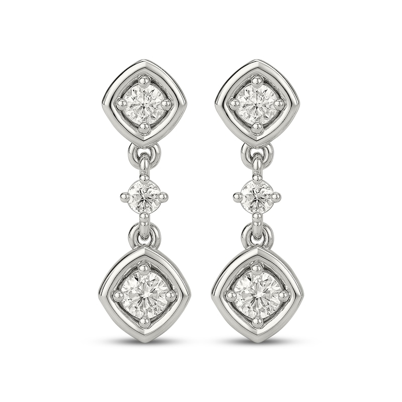 Main Image 2 of KAY Lab-Grown Diamonds Three-Stone Drop Earrings 1/5 ct tw Sterling Silver